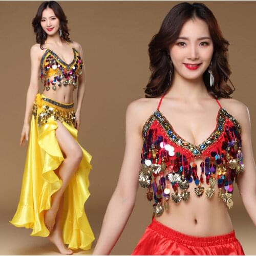 New Adult Lady women Belly Dance Costume Oriental bellydance skirt Stage Performance 3pcs set Bra Belt Skirt Bellydancing Wear