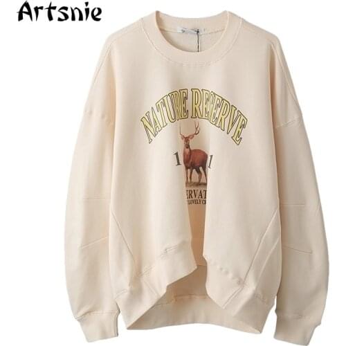Artsnie Disney Cartoon Print Sweatshirt Women Winter O Neck Long Sleeve Fleece Hoodies Streetwear Warm Terry Sweatshirts Mujer
