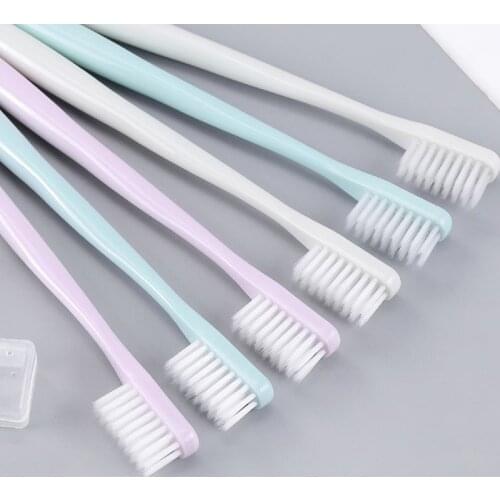 10Pcs/ Set Ultra Soft Oral Hygiene With Sheath Family Pack Toothbrush Solid Color For Adults Children Eco Friendly