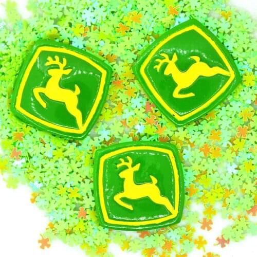 10PCS Resin Flat Back St Patricks Day Deer Plates Cabochons For Scrapbooking Saint Patrick Handmade Jewelry Supplies
