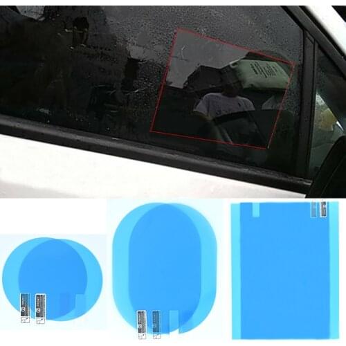 2Pcs Car Rear Mirror Protective Film Anti Fog Window Clear Rainproof Rear View Mirror Protective Soft Film Auto Accessories