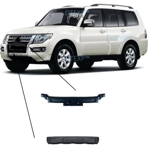 2015-2020 Front Bumper Guard for Pajero Front License Holder for Montero Bumper Lip for Shogun