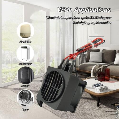 220 V 300W Incubator H-eater Conductive Type PTC Ceramic Air H-eater with Fan Electric Heating Tool 90*60mm