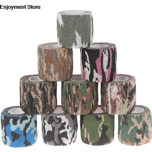 4.5M Hunt Disguise Elastoplast Camouflage Elastic Wrap Tape Self Adhesive Sports Protector Ankle Knee Finger Arm Bandage