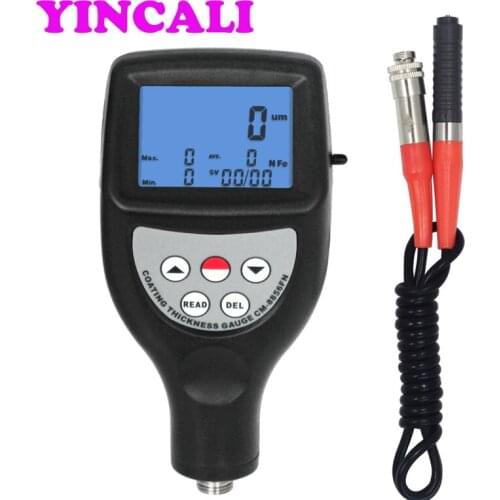Fast Shipping Split Coating Thickness Gauge Meter C-M8856 LCD display 99 Groups memory magnetic induction and eddy current