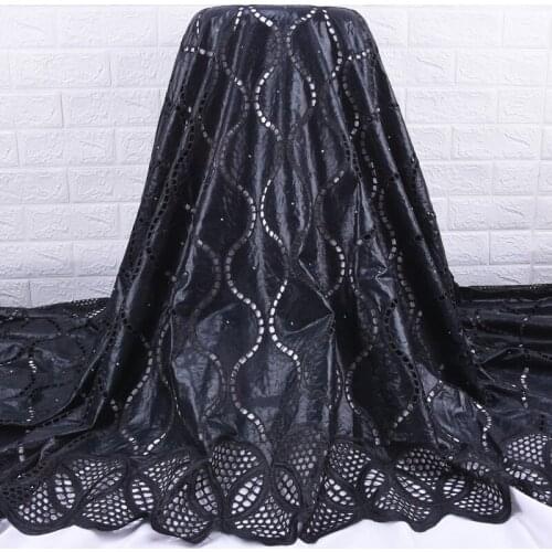 Zhenguiru Black Bazin Fabric Mesh African Lace Fabric 2020 New arrived Nigerian Fabric For Women Wedding And Party Dress A1951