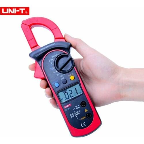 High Accuracy UNI-T UT202 Digital Clamp Multimeters Ohm DMM DC AC Voltmeter AC Ammeter
