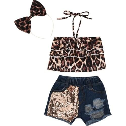 Kids Children Girls Summer Clothes Set Princess Baby Girls Clothing Tops+Headwear+Pants 3Pcs Fashion Party Birthday Clothing