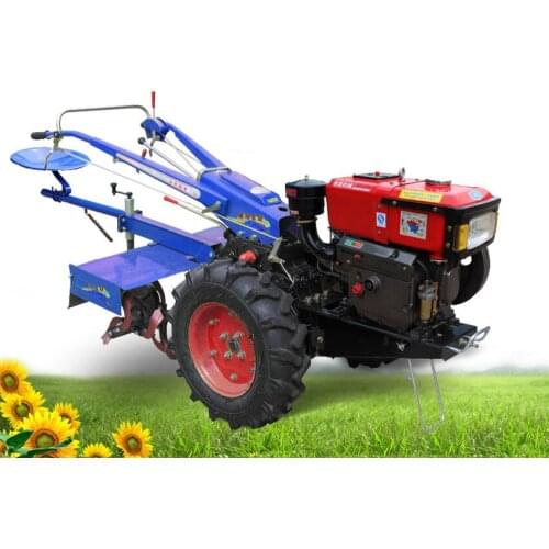 12 Horsepower ZR195 Diesel Engine Shuhe Type Walking Tractor Rotary Tiller 101 Type Walking Tractor Plowing, Seeding,Ditching