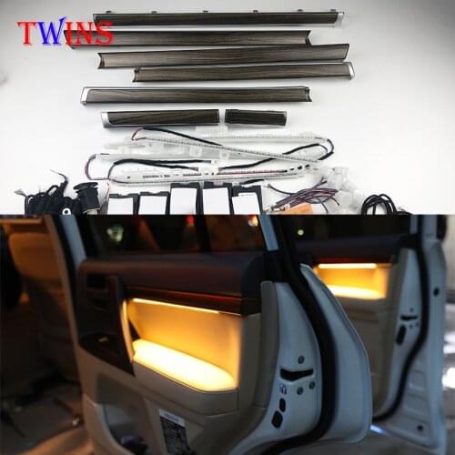 For Toyota land cruiser 2010-2020 Car Led Dashboard Atmosphere Light Peach Wood Grain Decorative Lamp touch lamp