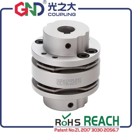 GND aluminum alloy stepped double diaphragms clutch 5mm clamping series shaft coupling D26 L30