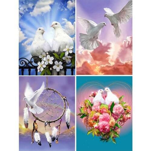 I DIY Diamond Embroidery Animal Painting dove mosaic complete embroidery indoor cross Abstract 5D DIY Diamond Painting