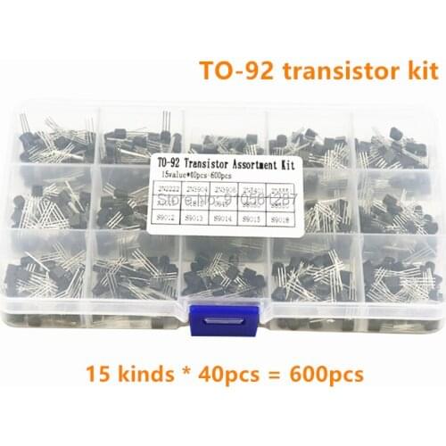 Transistor kit TO-92 BC337 2N3904 2N5551 2N2222 2N2907 C1815 A1015 C945 S9013 BC327 BC517 BC547 BC550 BC556 BC558 BC557 BC549