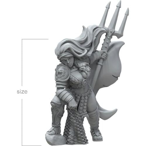 1/32 56mm 1/24 75mm Resin Model Forest Woman Warrior Figure Unpainted No Color
