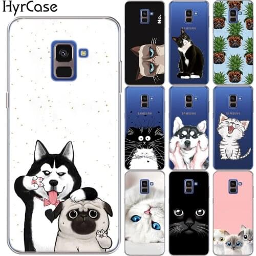 Cartoon Cute Cat Dog Soft Case Cover For Samsung Galaxy A7 A6 A8 Plus A3 A5 A9 A7 2018 2017 A10 A20 A30 A40 A50 A60 A70 A80 A90