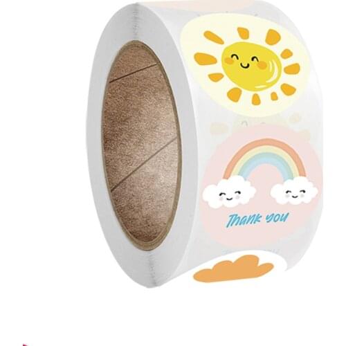 1-inch childrens Cute Rainbow Cloud stickers 50 classic toy decorations school teachers encourage animal reward stickers