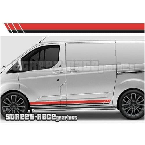 For x2 Ford Transit racing stripes graphics stickers decals