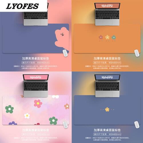 Kawaii Desk Pad Gaming Cute Mouse Pad Large Laptop Mouse Mat Desk Mats Writing Desk Mat Deskpad Home Gamer Office Accessories