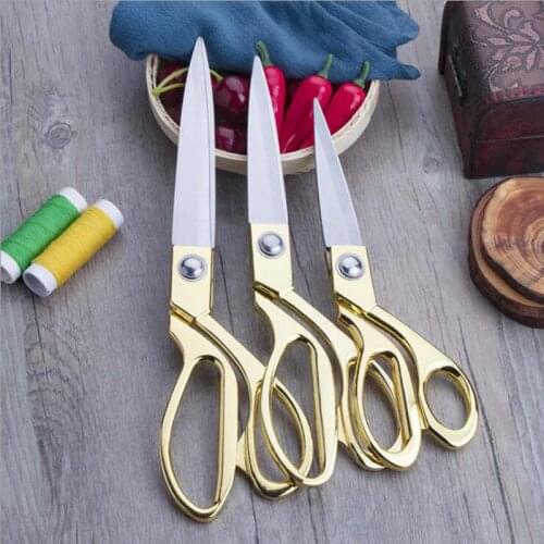 Scissors For Cutting Fabric Clothes Sewing Tailor Scissors Cut Stainless Steel Scissors Golden Sharp Vintage Handmade Accessory