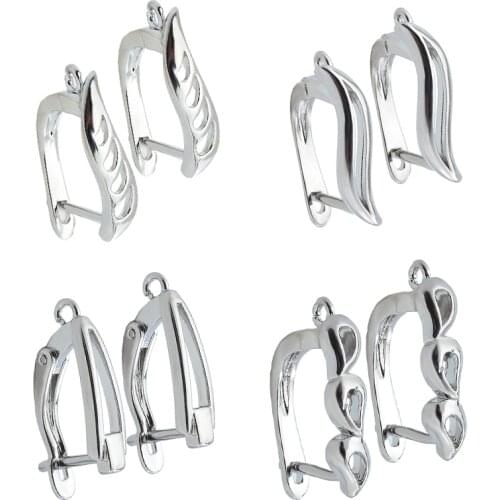 Peixin Charm Zirconia DIY Making Supplies Basic Bail Earring Hooks Accessories For Handmade Dangle Earrings Making Wholesale