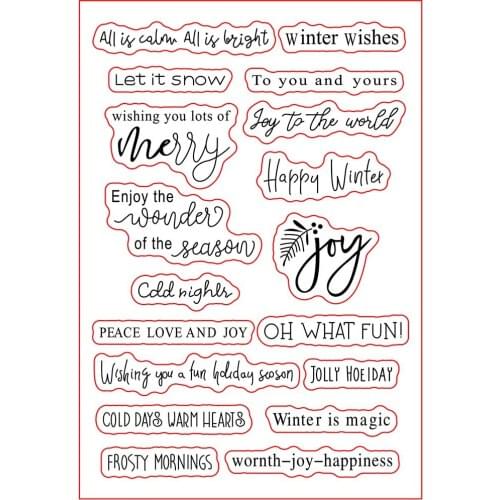 Peach love and joy words Transparent clear stamp for DIY Scrapbooking/Card Making/Kids Christmas Fun Decoration Supplies