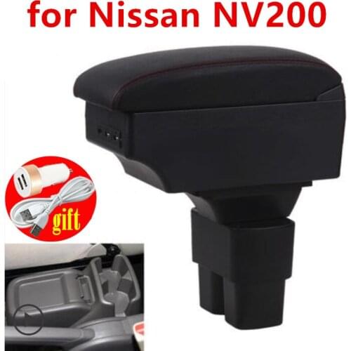 For Nissan NV200 armrest box universal car center console caja modification accessories double raised with USB