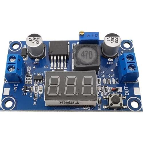 1Pcs LM2596 Buck Step-down Power Converter Module LM2596 DC 4.0~40 to 1.3-37V LED Voltmeter Buck Adapter Adjustable Power Supply