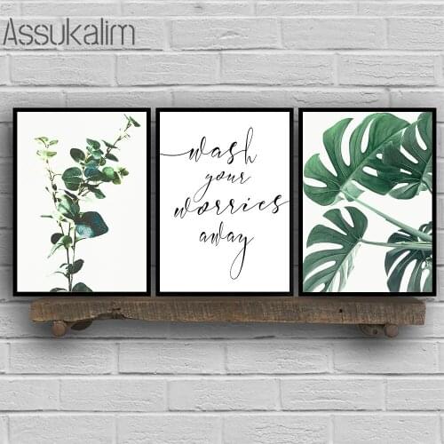 Tropical Plant Leaves Canvas Painting Monstera Wall Poster Simple Art Print Nordic Posters And Prints Farmhouse Home Decor
