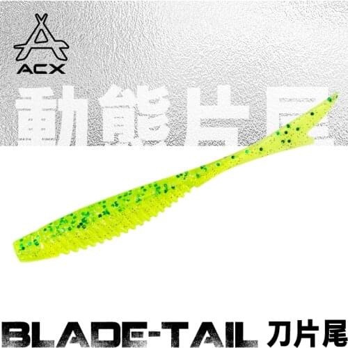 ACX blade tail soft lure shad Original fishing bait 89mm/2g 71mm/1g Swimbait Silicone for pike bass leurre souple