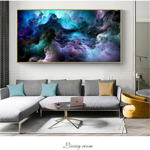 Vivid Color Wall Art Canvas Prints Modern Space Cloud Canvas Paintings Large Size Canvas Art Decorative Pictures For Bed Room
