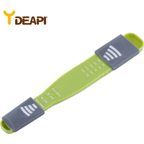 YDEAPI Measure Cup Double End Eight Stalls Adjustable Scale Measuring Spoons Metering Spoon Baking Tool Kitchen Accessories