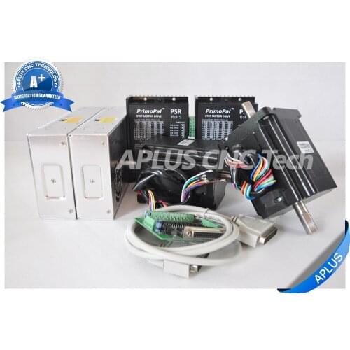 2-Axis NEMA 34 Dual Shaft Stepper Motor 1160oz-in & Driver PSR8078 & 48V Power Supply Kit