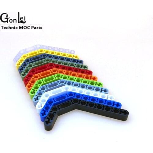 20Pcs/lot High-Tech Beam 1x11.5 Double Bent Thick for MOC Building Blocks Bricks Parts DIY Educational Tech Parts Particles Toys
