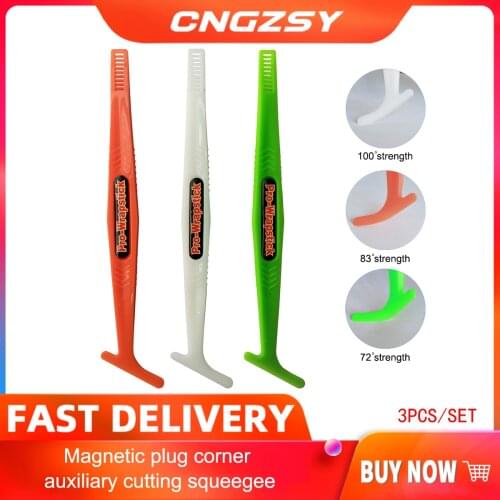 3PCS Carbon Fiber Sticker Magnet Stick Squeegee Vinyl Film Wrapping Scraper Kit Car Accessories Window Foil Tint Tool B85