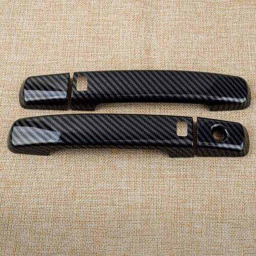 4Pcs/Set Car Carbon Fiber Style Smart Side Door Handle Cover Trim ABS Fit For Nissan Altima Coupe 2008 2009 2010 2011 2012 2013