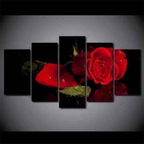 5pcs full spuare&round Red rose 5 diamond painting crystal Painting diamonds decorative 5d diy diamond embroidery kits