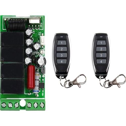 AC110V 220V 230V 4CH 4 CH 4 Channel 10A Relay RF Wireless Remote Control Switch System 315 MHz 433 MHz Transmitter And Receiver