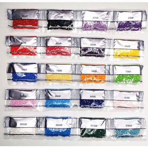 Diamond Painting Round /Square AB 20Drills Colors Sales (1bag= 2000 Pieces)