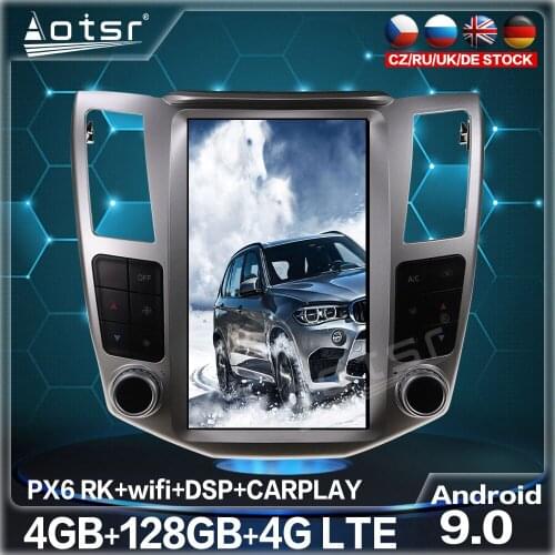128G Vertical Big Screen Android Car Radio Automotivo For Lexus RX RX300 RX330 Car DVD Player Stereo GPS Navigation