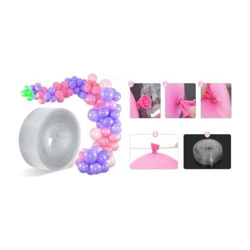 White Ornament Balloon Chain Making Apparatus-5 Pcs-Balloon Decoration Bracket 5 Metre party material