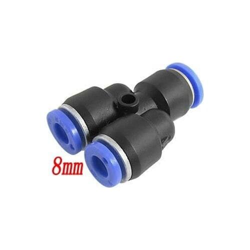 Free Shipping 100PCS/LOT Push in to Connect Pneumatic Fitting Y Union 8mm