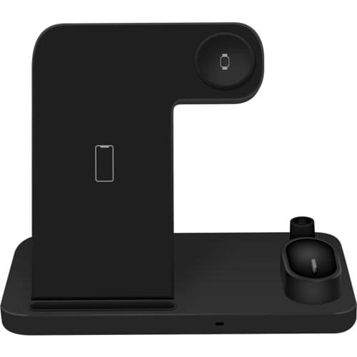 4 in 1 Wireless Charger Charging Station Charging Stand Holder Fast Charging for Watch Phone US