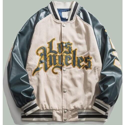 NEW Hip Hop Patchwork Baseball Jacket Men Harajuku Etter Print Streetwear Jackets Campus Bomber Couple Oversize Unisex Coats