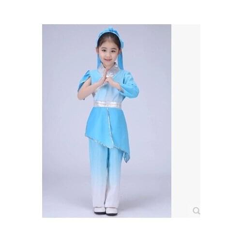 Children Chinese Folk Costume Girl Student Hanfu Clothing Classic School Scholar Ming Clothes for Stage Performance Ancient 18