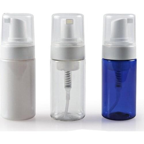 6PCS 150ml PET Transparent Blue White Foaming Bottle Bubble Foam Empty Makeup Tools Cosmetic Vials