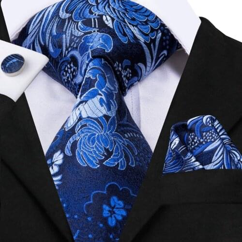 13 Colors Floral Tie 100% Silk Blue Gold Red Pink Fashion Party Wedding Ties Set for Men Luxury Silk 2019 Designer Necktie 8.5cm