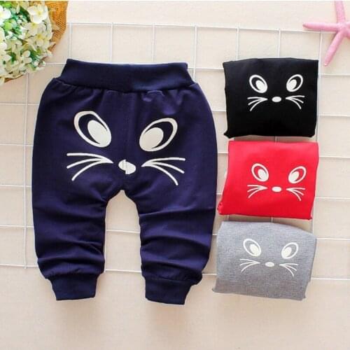 Summer Baby Kids Boys Girls Casual Trousers Children Long Pants Cotton Print Bottoms New