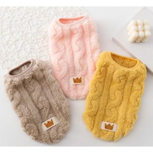 Cute Wavy Dog Sweater Double-sided Pet Sweater Soft Puppy Kitten Coat for Small Medium Dog Warm Pet Jacket Clothing Chihuahua