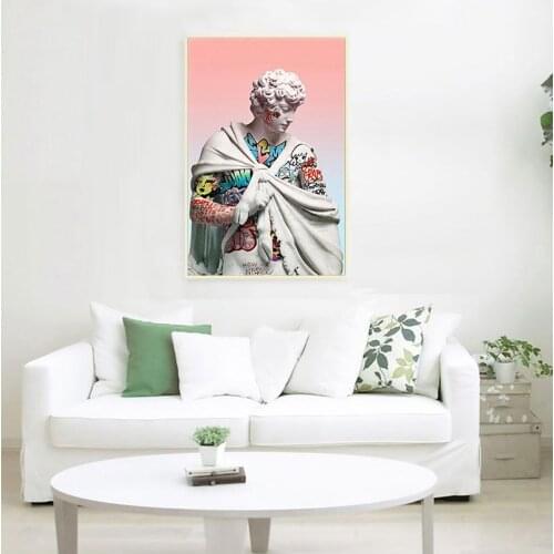 Vaporwave sculptures art fashion poster Painting Wall Decoration Art Canvas Prints For Living Room Home Bedroom Decor