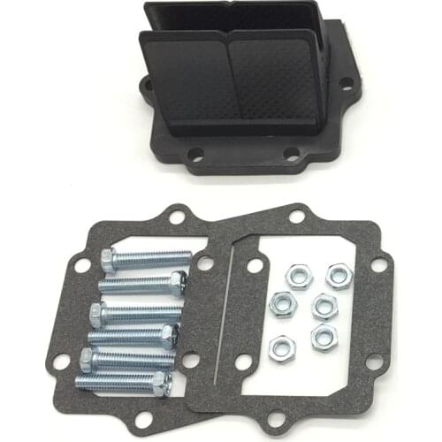 Motorcycle Intake Reed Valve Carbon Fiber with Spacers Kit for Kawasaki 125Cc 250Cc KX KDX KMX 125